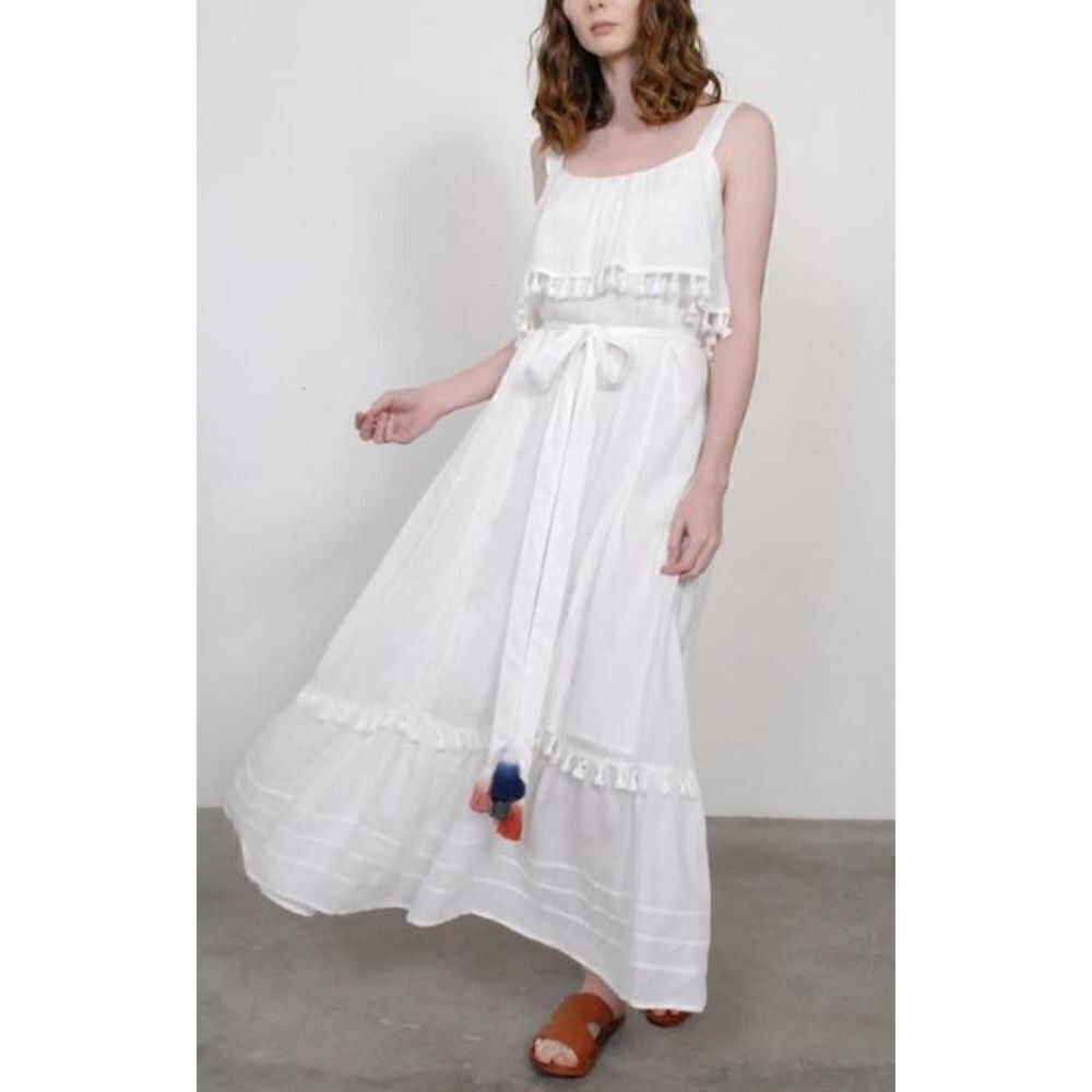 Trovata Birds of Paradis The Alana Sundress in Antique White NWT Sz. XS